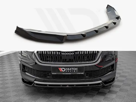 Maxton Design Gloss Black Front Splitter V.1 Skoda Kodiaq Mk1 Facelift (2021-) Buy Direct