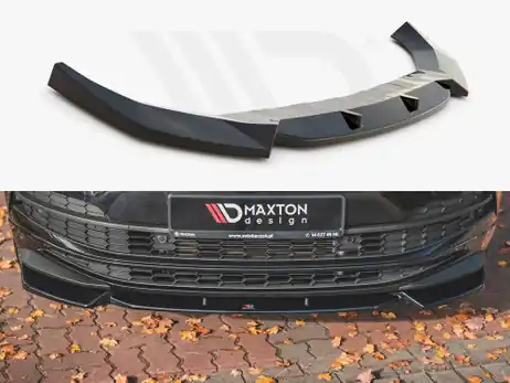 Maxton Design Gloss Black Front Splitter Skoda Karoq Sportline (2017-) Premium