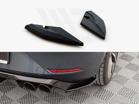 Markdown Maxton Design Gloss Black Rear Side Splitters Seat Leon Fr Hatchback Mk4 (2020-)