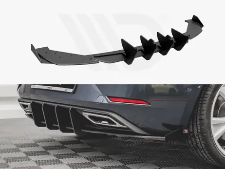 Time-Limited Maxton Design Black + Gloss Flaps Racing Durability Rear Valance (+Flaps) Seat Leon Fr Hatchback Mk4 (2020-)