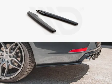 Maxton Design Gloss Black Rear Side Splitters V.2 Seat Leon Cupra Mk3 Facelift Estate (2017-2019) Affordable
