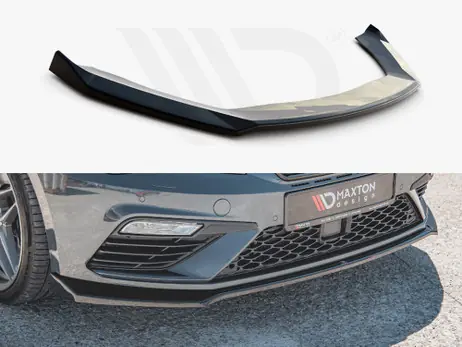 Mega Sale Maxton Design Gloss Black Front Splitter V7 Seat Leon Cupra/ Fr Mk3 Facelift (2017-2019)