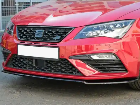 Viral Maxton Design Gloss Black Front Splitter V.2 Seat Leon Mk 3.5 Cupra/Fr (2017-2019)