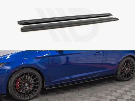 Maxton Design Gloss Black Side Skirts Splitters Seat Leon Cupra/ Fr Sc Mk3/ Mk3 Facelift (2013-2019) New Arrival