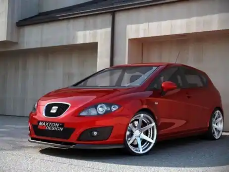 Sale Maxton Design Gloss Black Front Splitter Seat Leon Mk2 (Facelift)
