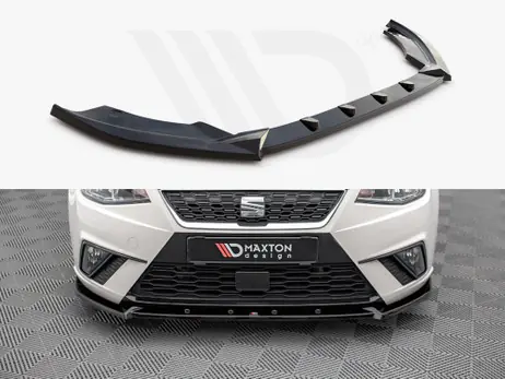 Viral Maxton Design Gloss Black Front Splitter V.1 Seat Ibiza 6F (2017-2021)