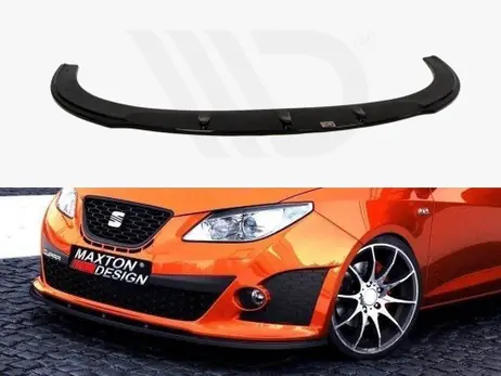 Maxton Design Gloss Black Front Splitter Seat Ibiza 4 Cupra(6J) Preface Model High Quality