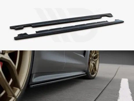 Maxton Design Gloss Black Side Skirts Diffusers Porsche Panamera Gts 971 (2019-) No Minimum Order