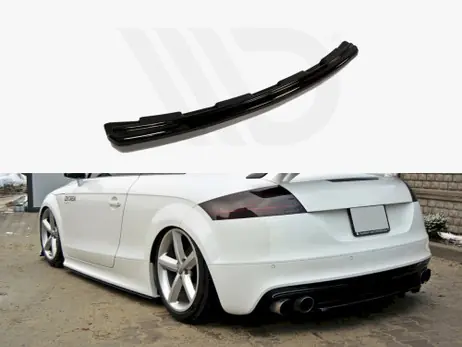 Maxton Design Gloss Black Central Rear Splitter Audi TT S 8J (With A Vertical Bar) (2008-13) Editor’s Pick