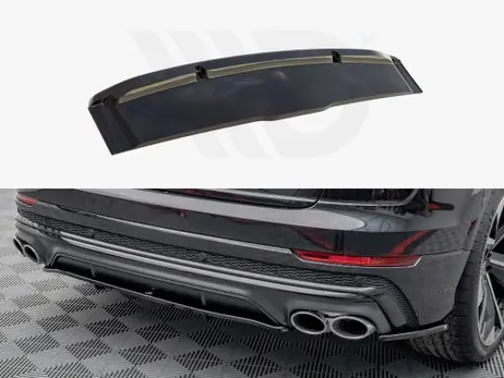 Maxton Design Gloss Black Central Rear Splitter (Vertical Bars) Audi Sq8 Mk1 (2020-) Must Have