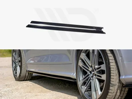Maxton Design Gloss Black Side Skirts Diffusers Audi Sq5/Q5 S-Line Mkii (2017-Up) Budget