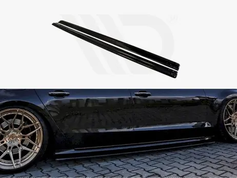 Maxton Design Gloss Black Side Skirts Diffusers Audi S8 D4 Fl (2015-2017) Fan Favorite