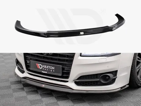 Maxton Design Gloss Black Front Splitter V.2 Audi S8 D4 Fl (2015-2017) Modern