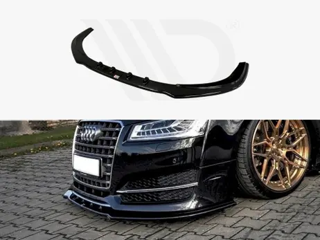 Maxton Design Gloss Black Front Splitter V.1 Audi S8 D4 Fl (2015-2017) In Demand