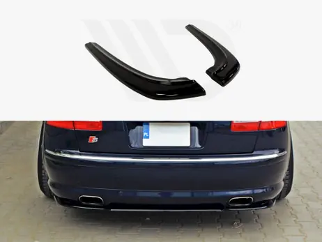 Premium Maxton Design Gloss Black Rear Side Splitters Audi S8 D3
