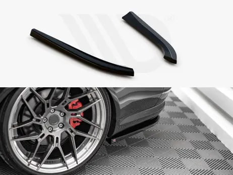 Maxton Design Gloss Black Rear Side Splitters Audi S8 D3 (2006-2010) Luxury