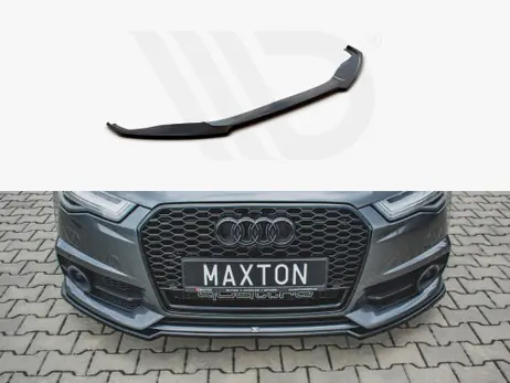 Maxton Design Gloss Black Front Splitter Audi S6/ A6 S-Line C7 Facelift Buy Direct