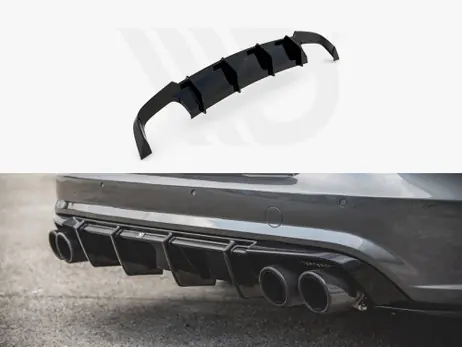 Maxton Design Gloss Black Rear Valance Audi S6/ A6 S-Line C7 Facelift One Day Deal