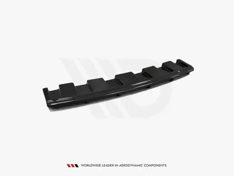 Maxton Design Gloss Black Central Rear Splitter Audi S6 C7 Avant (With Vertical Bars) In Demand