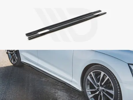 Affordable Maxton Design Gloss Black Side Skirts Diffusers Audi S5 / A5 S-Line Sportback F5 Facelift (2019-)