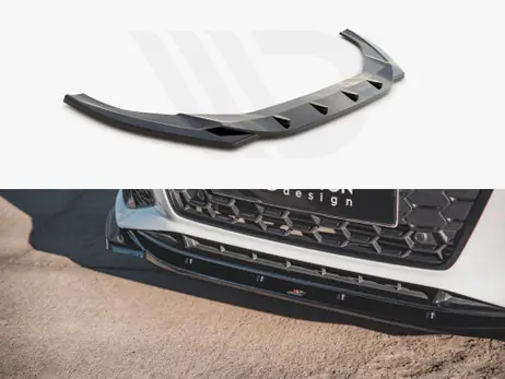 Maxton Design Gloss Black Front Splitter V1 Audi S5 / A5 S-Line F5 Facelift (2019-) Don’t Miss Out