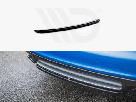 Maxton Design Gloss Black Central Rear Splitter Audi S4/ A4 S-Line B8 Sedan (2008-2011) Premium