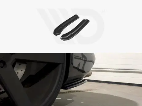 Worldwide Shipping Maxton Design Gloss Black Rear Side Splitters Audi S4 B8 Facelift (2012-Up)