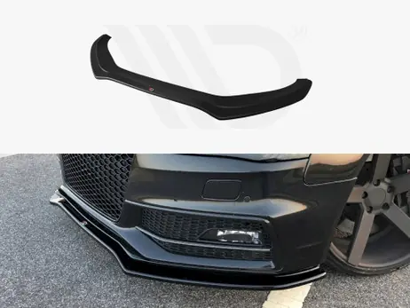 Maxton Design Gloss Black Front Splitter V.2 Audi S4 B8/ A4 B8 S-Line Facelift Discount