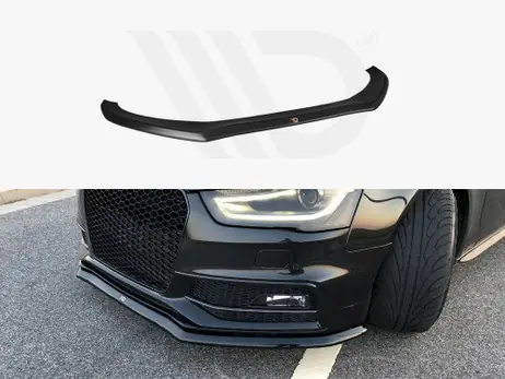 Maxton Design Gloss Black Front Splitter V.1 Audi S4 B8/ A4 B8 S-Line Facelift Popular
