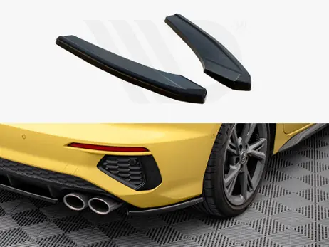 Maxton Design Gloss Black Rear Side Splitters Audi S3 Sedan 8Y (2020-) Grab Now