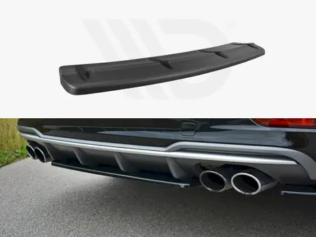 Maxton Design Gloss Black Central Rear Splitter Audi S3 8V Fl Sedan (2017-) Popular