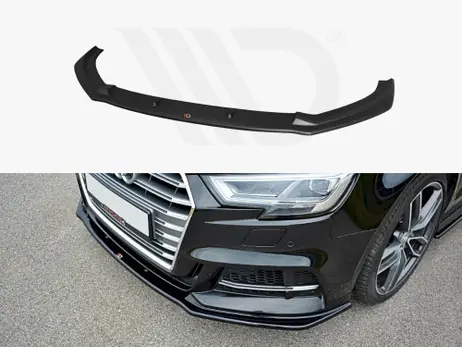 Maxton Design Gloss Black Front Splitter V.1 Audi S3 / A3 S-Line 8V Facelift Sedan (2016-2020) Handmade