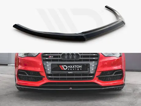 Maxton Design Gloss Black Front Splitter V.1 Audi S3 / A3 S-Line 8V Sedan / Cabrio (2013-2016) Factory Price