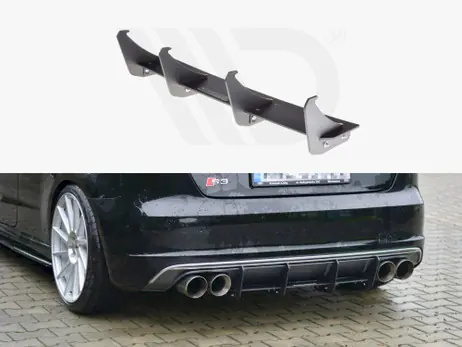 Same Day Shipping Maxton Design Rear Diffuser Audi S3 / A3 S-Line 8V Hatchback / Sportback (2012-2016)