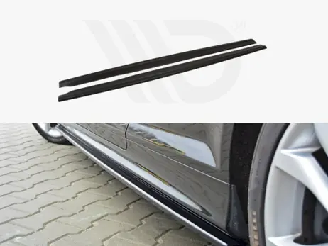 Maxton Design Gloss Black Side Skirts Diffusers Audi S3 8P/ S3 8P Fl/ RS3 8P Buy Online