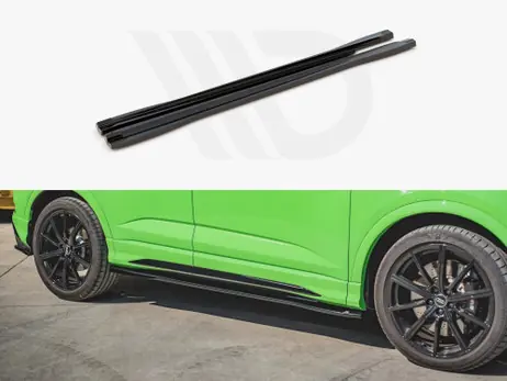Maxton Design Gloss Black Side Skirts Diffusers Audi RSQ3 (F3) / Q3 Sportback S-Line (2019-) New Release