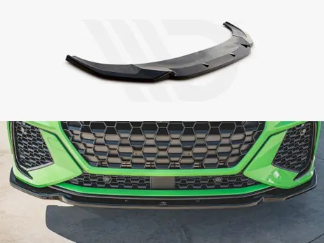 Maxton Design Gloss Black Front Splitter V.1 Audi RSQ3 (F3) (2019-Up) Bulk Order
