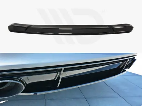 Discount Maxton Design Gloss Black Central Rear Splitter Audi Rs7 C7 Facelift (2014-2017)