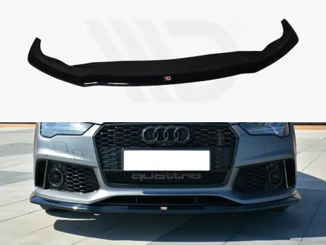 Maxton Design Gloss Black Front Splitter V.2 Audi Rs7 C7 Facelift (2014-2017) Free Shipping