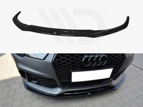 Maxton Design Gloss Black Front Splitter V.1 Audi Rs7 C7 Facelift (2014-2017) No Minimum Order