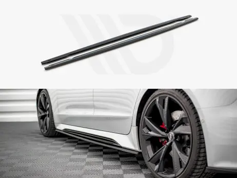 Best Price Maxton Design Gloss Black Side Skirts Splitters V2 Audi Rs6 C8 / Rs7 C8 (2019-)