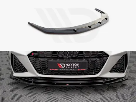 Modern Maxton Design Gloss Black Front Splitter V2 Audi Rs6 C8 / Rs7 C8 (2019-)