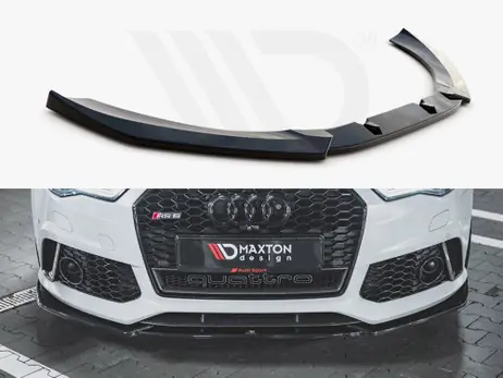 Brand New Maxton Design Gloss Black Front Splitter V4 Audi Rs6 C7 (2013-2017)