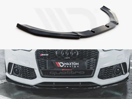 Maxton Design Gloss Black Front Splitter V3 Audi Rs6 C7 (2013-2017) Viral