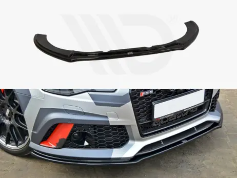 Maxton Design Gloss Black Front Splitter V.1 Audi Rs6 C7 (2013-Up) Authentic