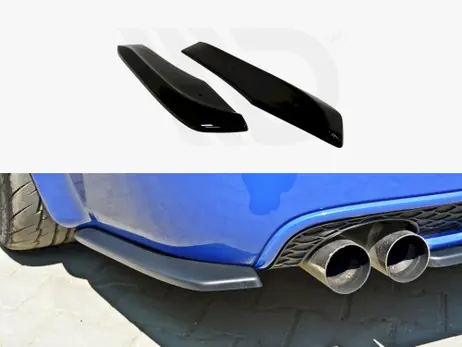 Hassle-Free Returns Maxton Design Gloss Black Rear Side Splitters Audi Rs6 C5 Avant