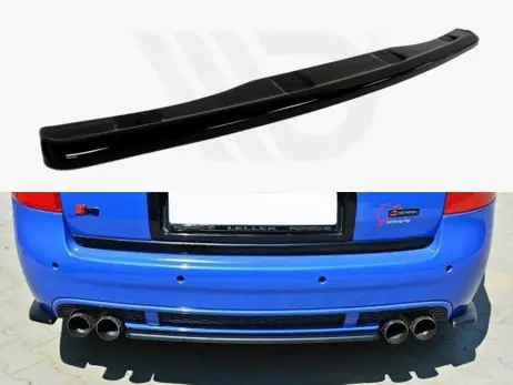 Maxton Design Gloss Black Central Rear Splitter Audi Rs6 C5 Avant Latest