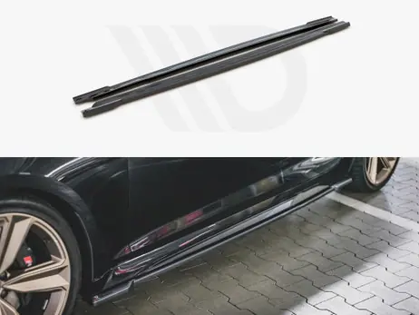 Maxton Design Gloss Black Side Skirts Diffusers Audi Rs5 Sportback F5 Facelift (2020-) Must Have