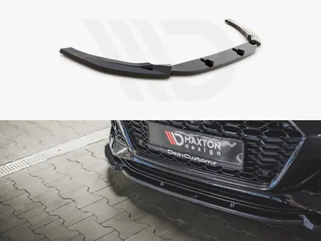 Maxton Design Gloss Black Front Splitter V2 Audi Rs5 F5 Facelift (2020-) Free Delivery