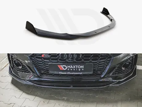 Super Sale Maxton Design Gloss Black Front Splitter + Flaps V1 Audi Rs5 F5 Facelift (2020-)